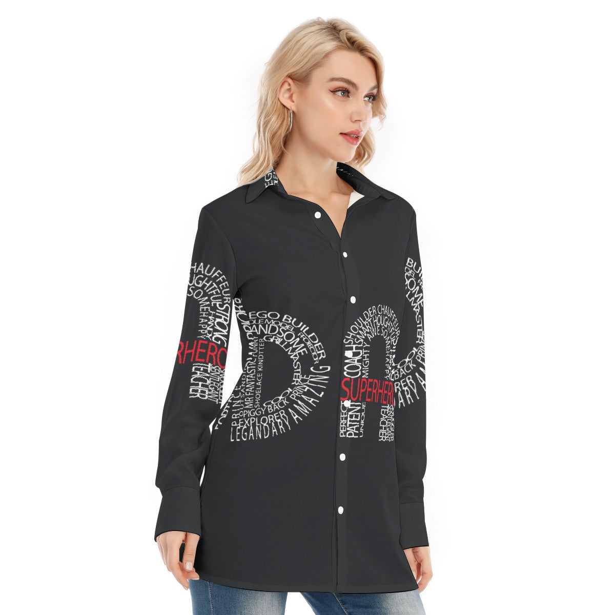 All-Over Print Women's Long Shirt