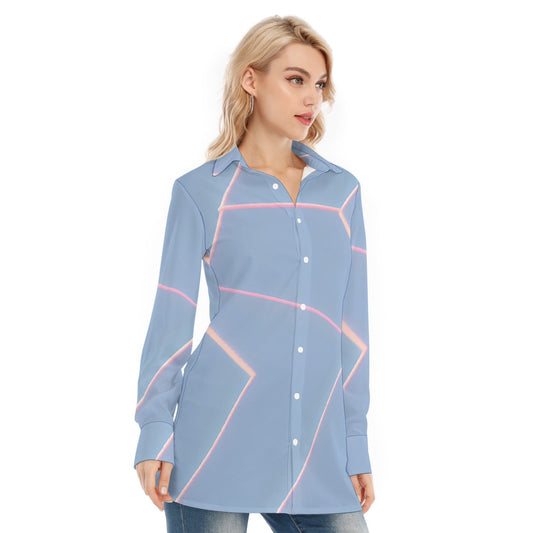 All-Over Print Women's Long Shirt