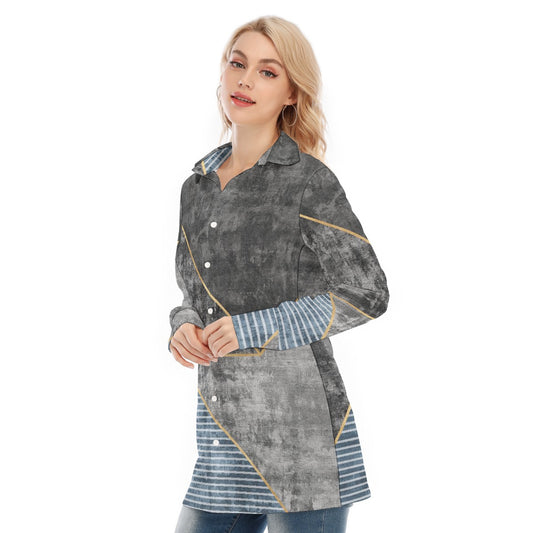 All-Over Print Women's Long Shirt