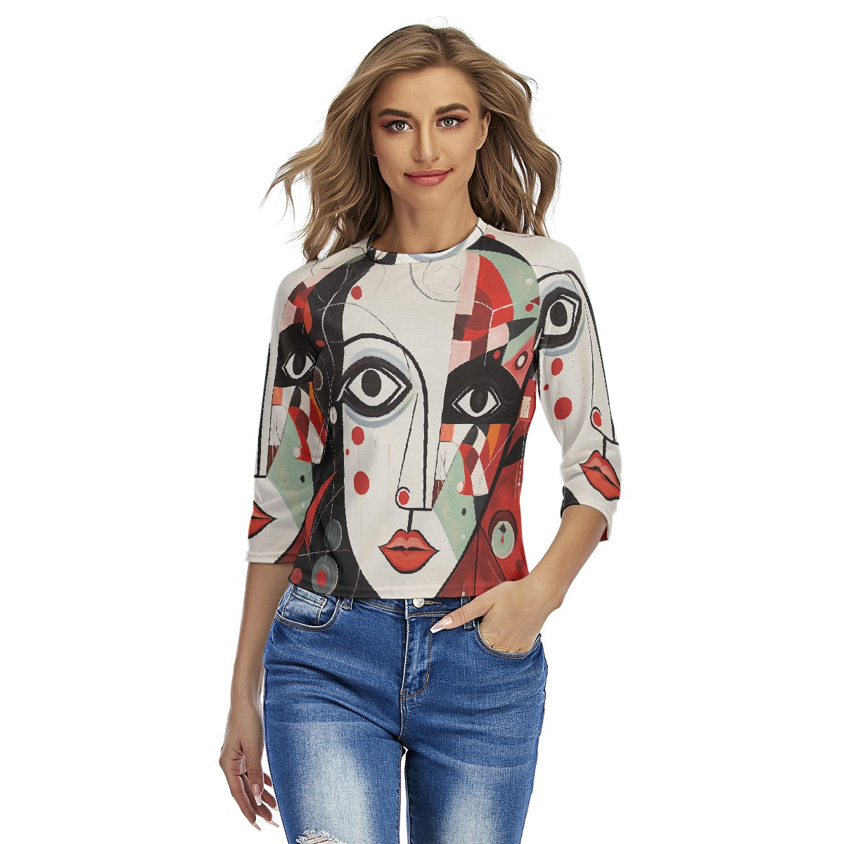 All-Over Print Women's Raglan Sleeves T-shirts