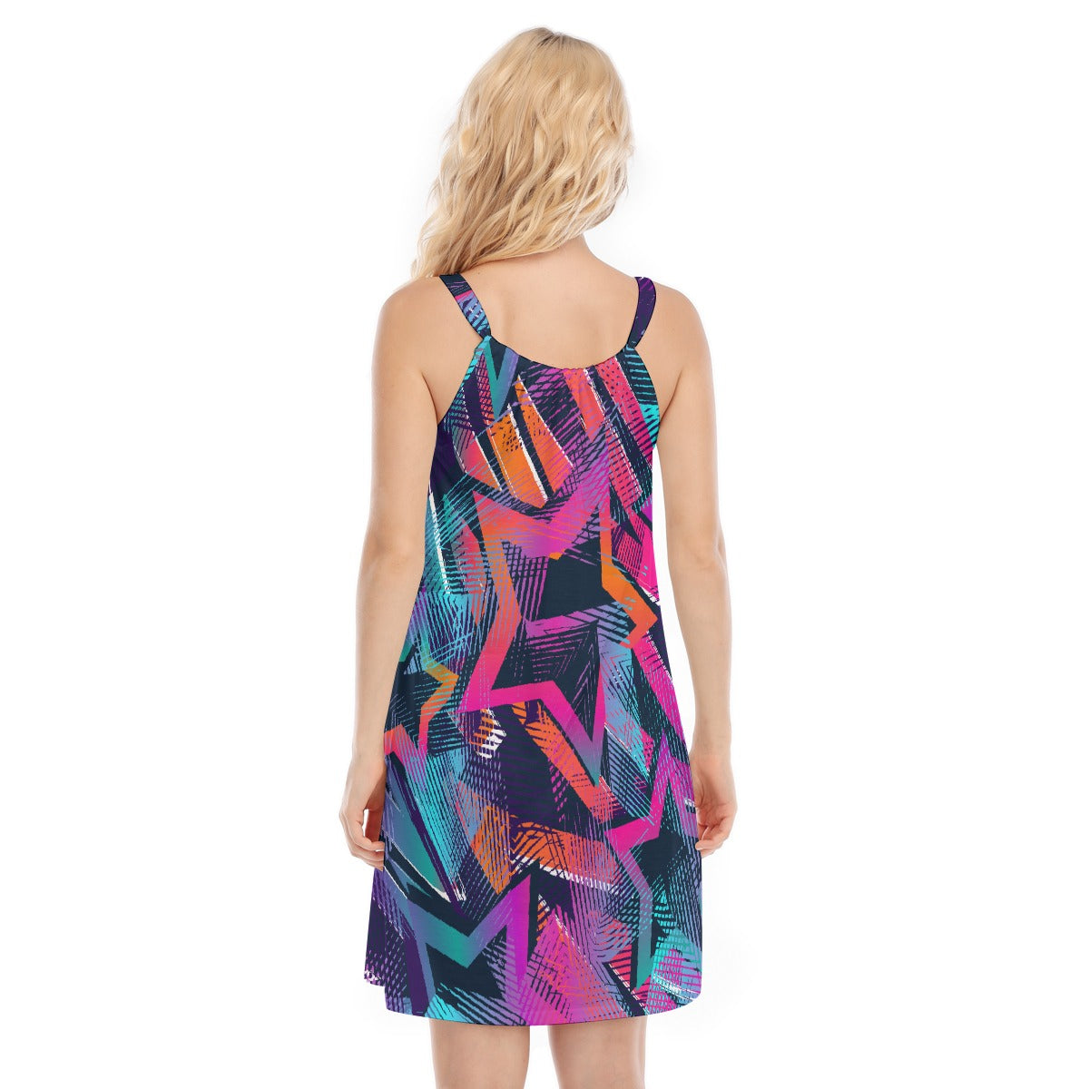 All-Over Print Women's O-neck Cami Dress