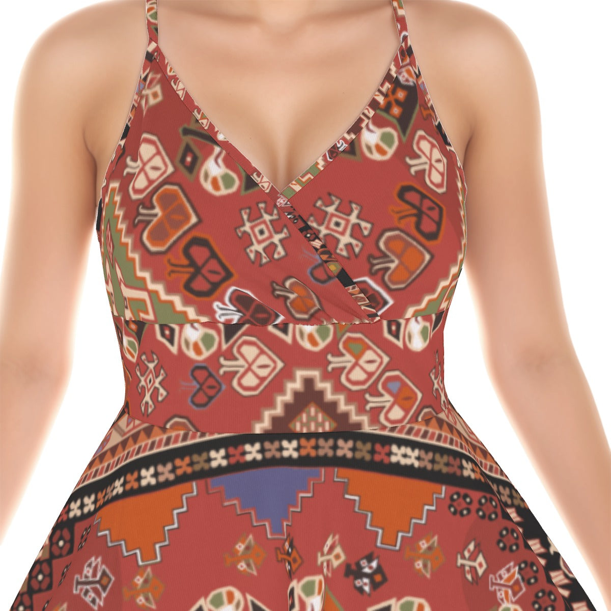 All-Over Print Women‘s Cross Cami Dress