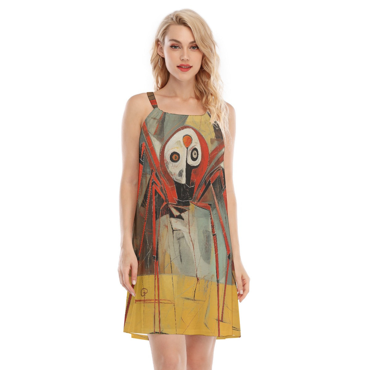 All-Over Print Women's O-neck Cami Dress