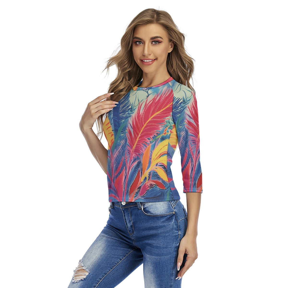 All-Over Print Women's Raglan Sleeves T-shirts