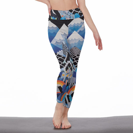 All-Over Print Women's High Waist Leggings | Side Stitch Closure