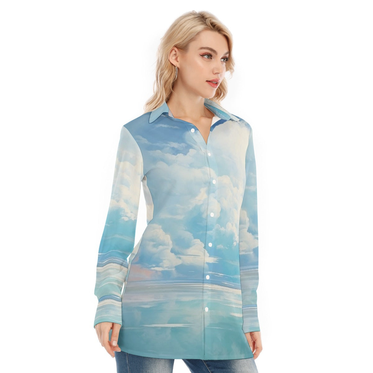 All-Over Print Women's Long Shirt