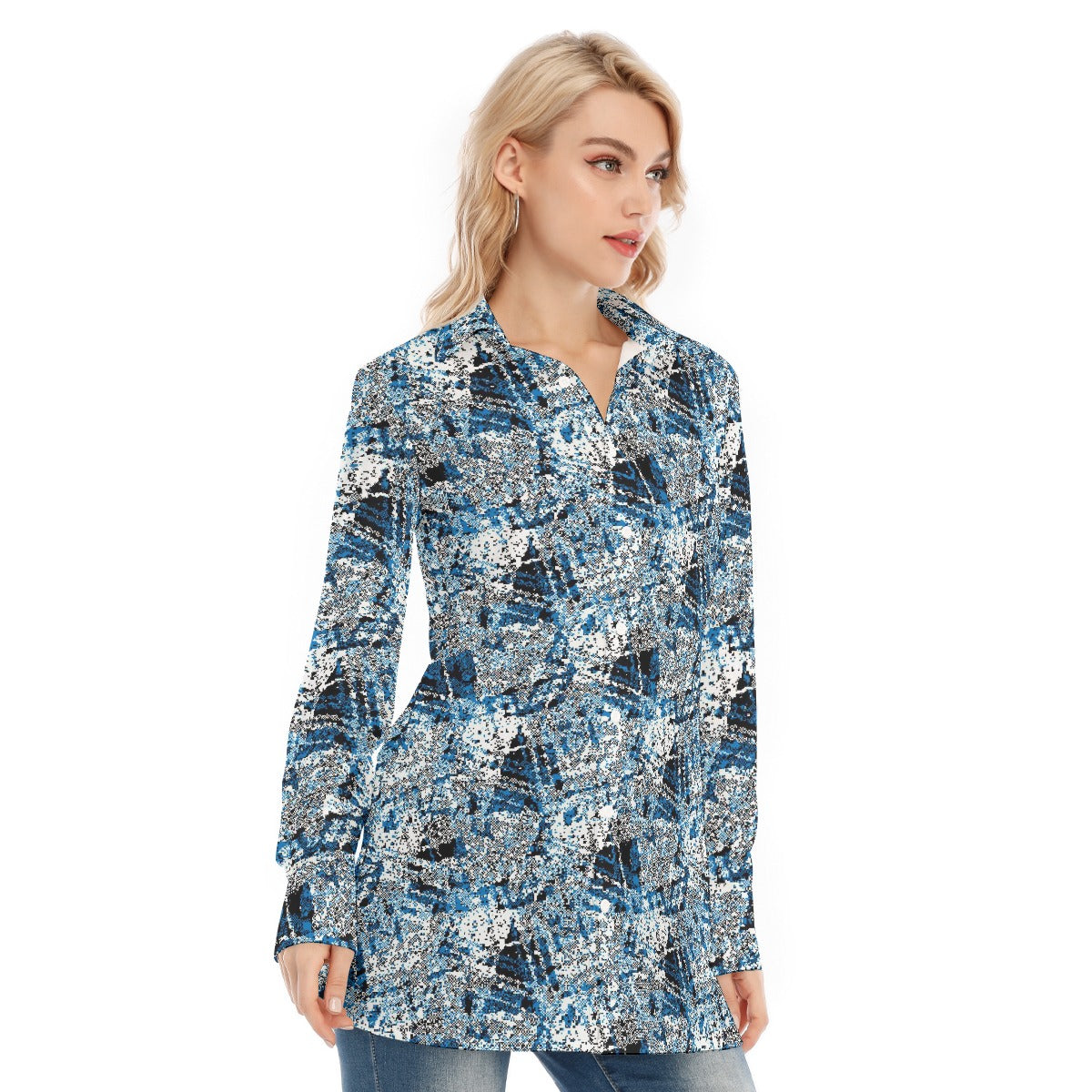 All-Over Print Women's Long Shirt