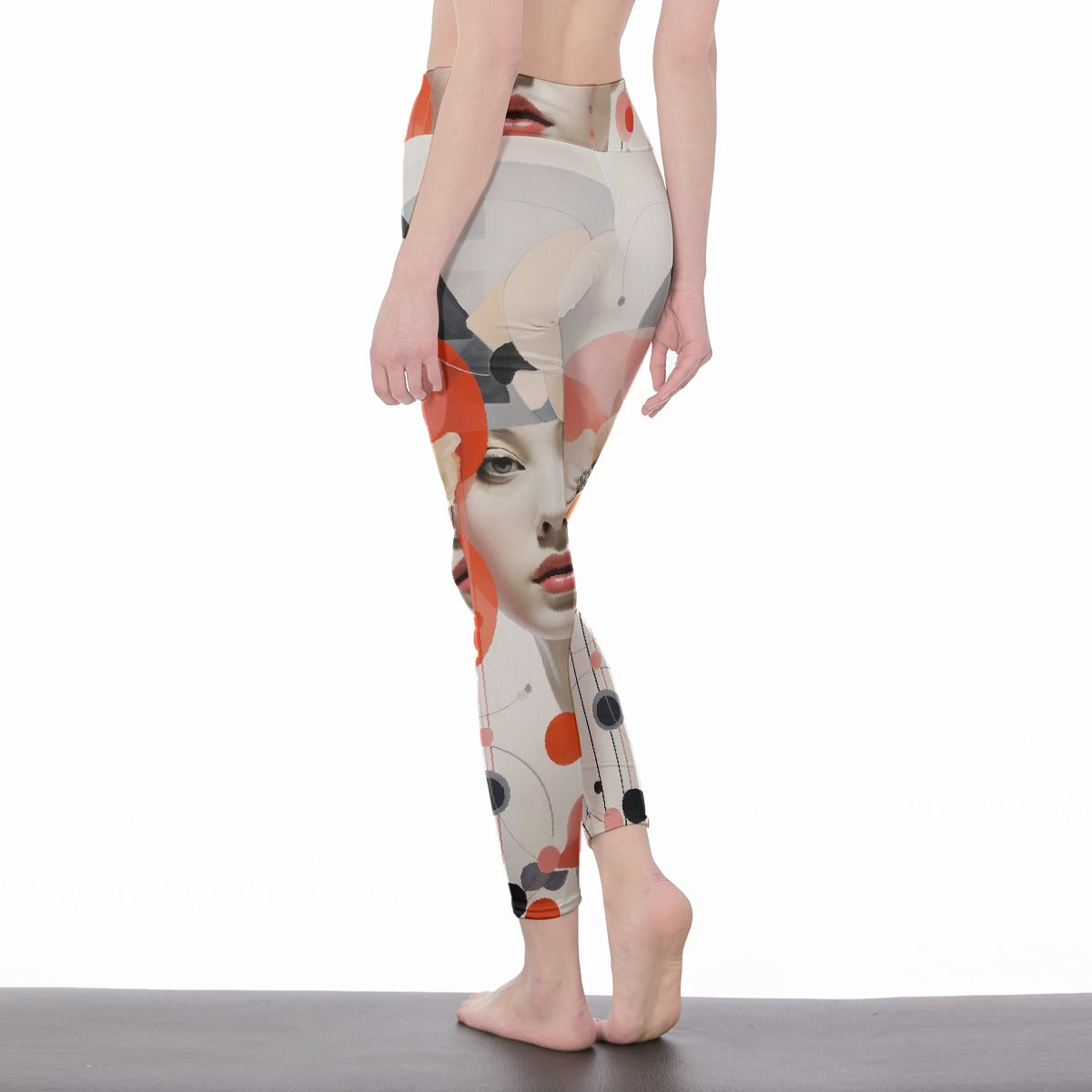 All-Over Print Women's High Waist Leggings | Side Stitch Closure