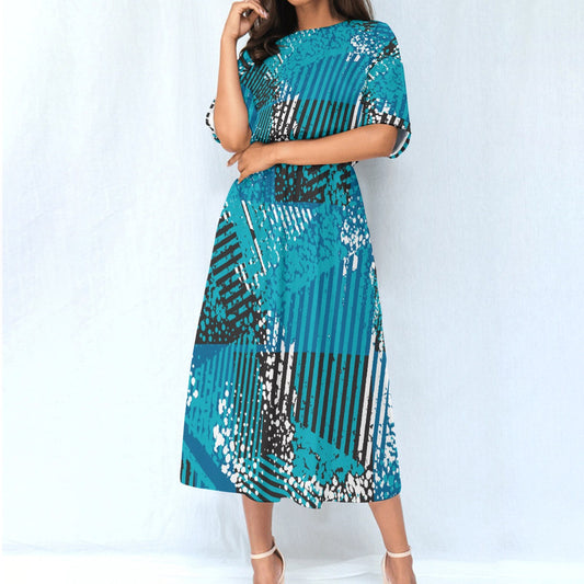 All-Over Print Women's Elastic Waist Dress