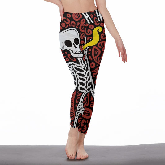 All-Over Print Women's High Waist Leggings | Side Stitch Closure