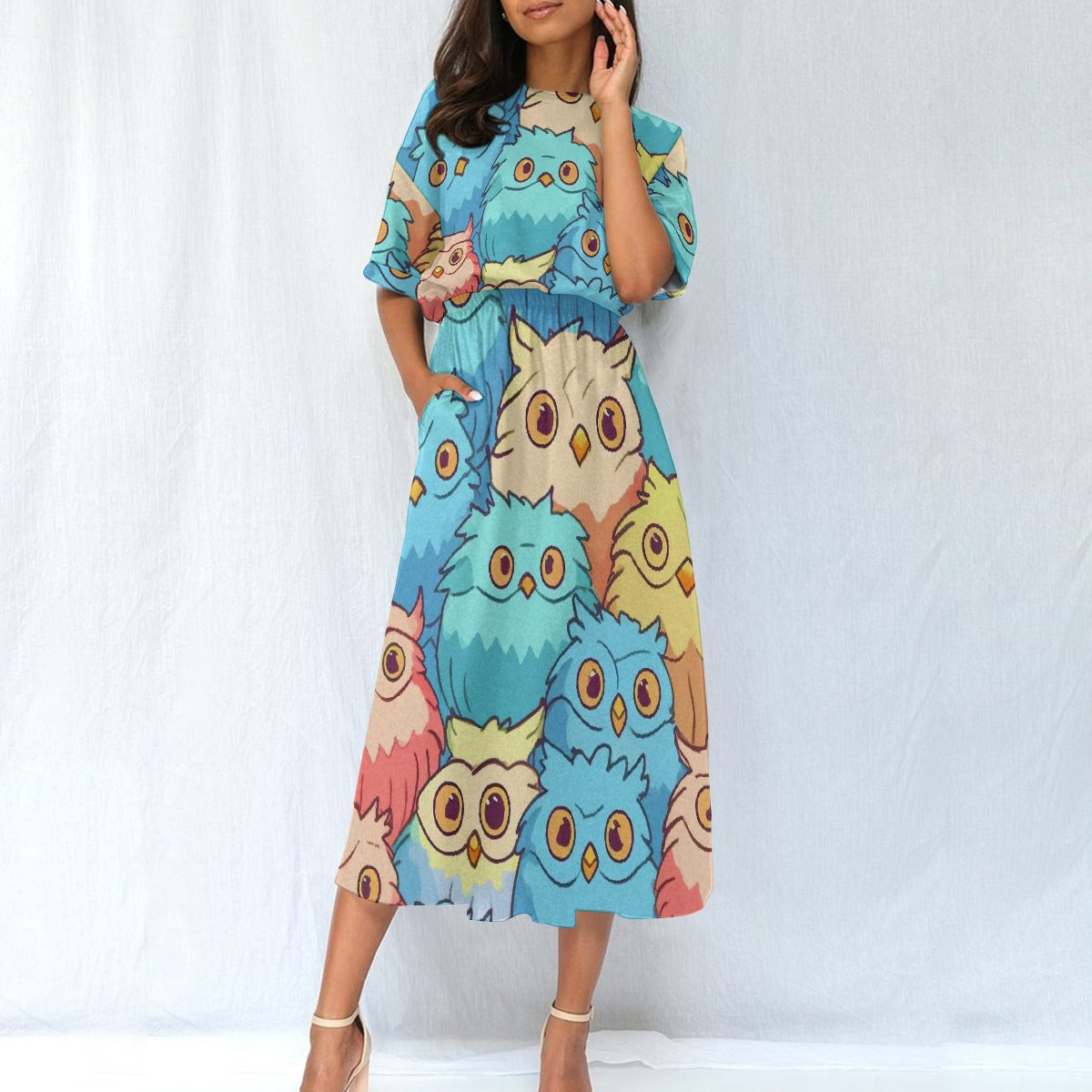 All-Over Print Women's Elastic Waist Dress