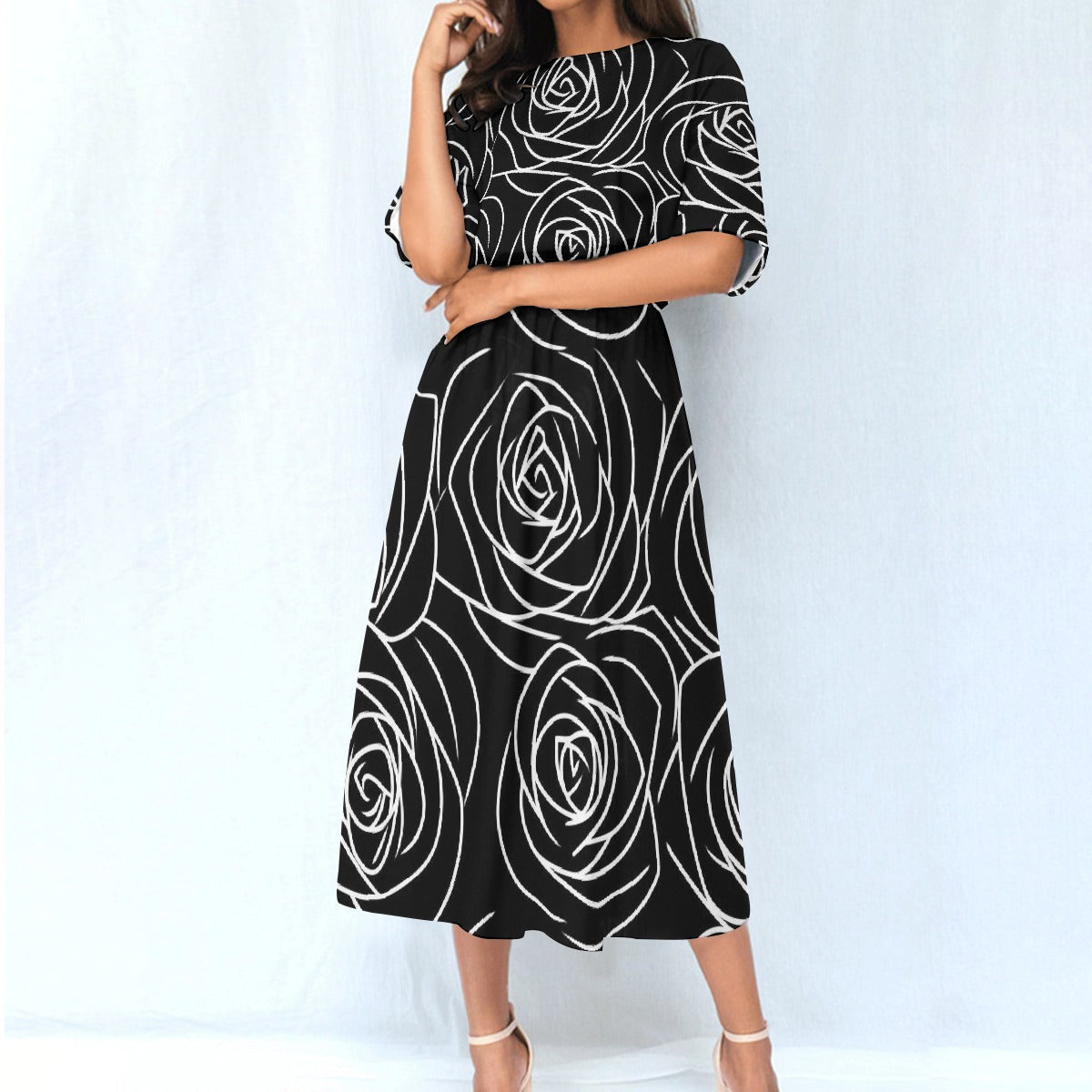 All-Over Print Women's Elastic Waist Dress