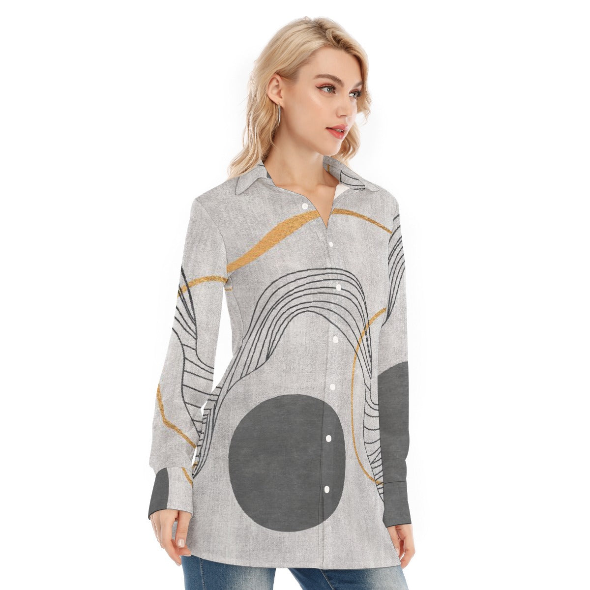 All-Over Print Women's Long Shirt