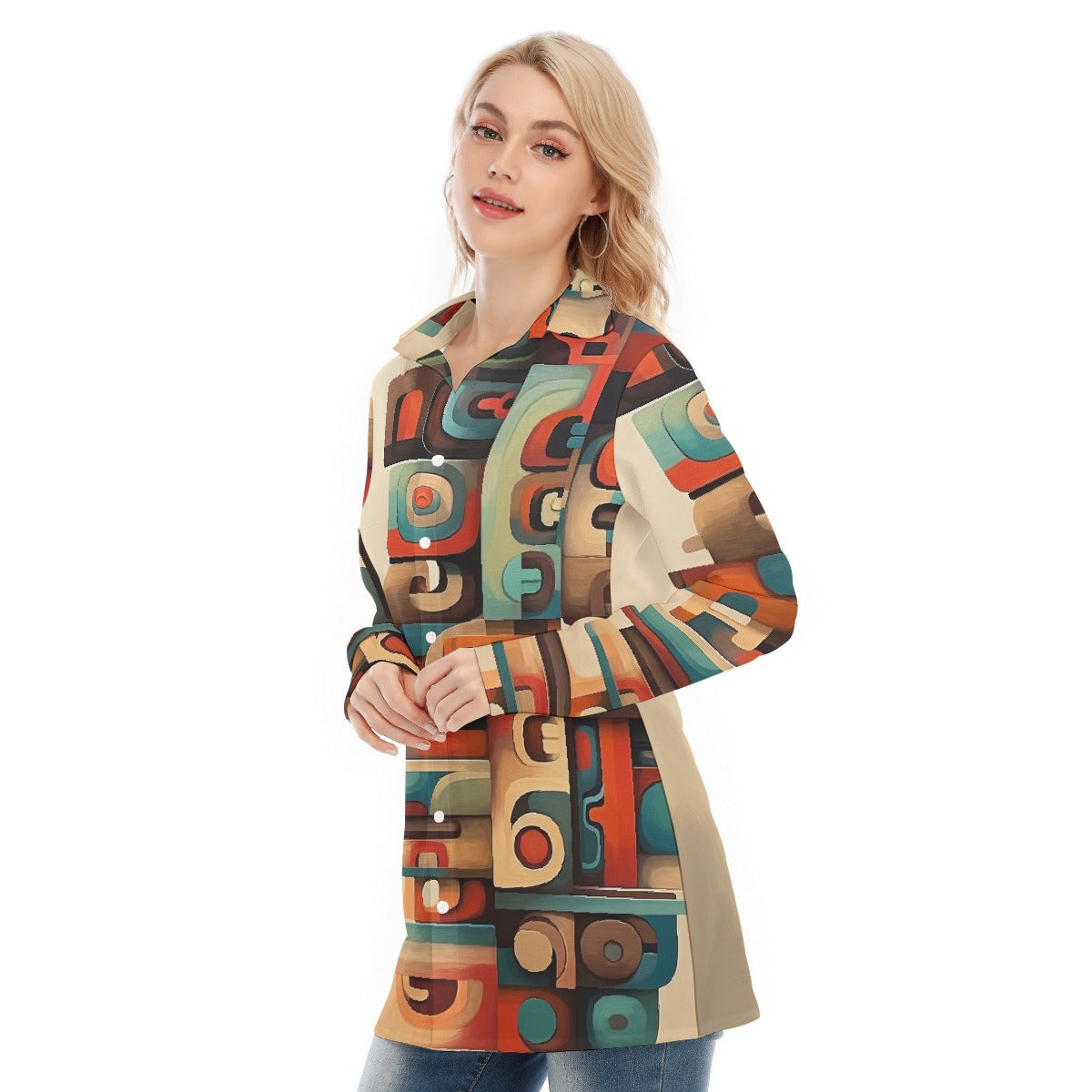 All-Over Print Women's Long Shirt