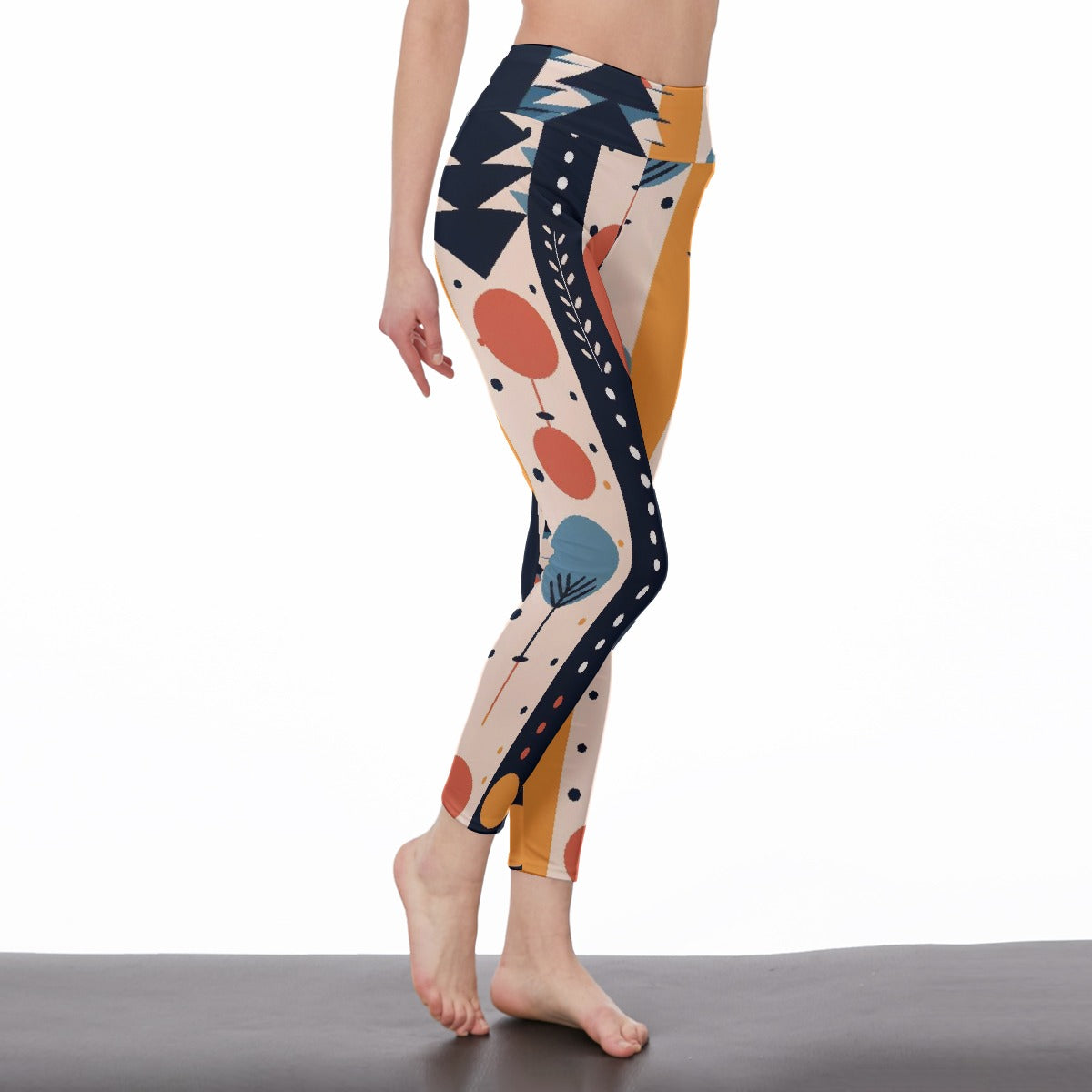 All-Over Print Women's High Waist Leggings | Side Stitch Closure