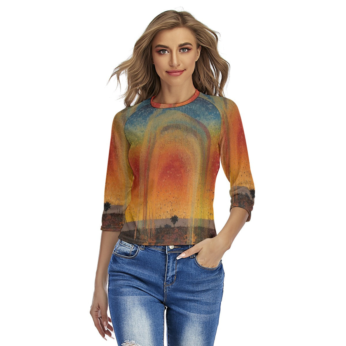 All-Over Print Women's Raglan Sleeves T-shirts