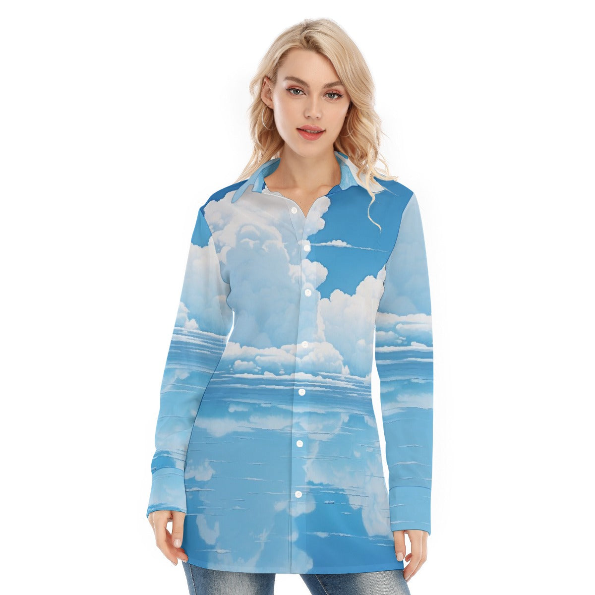 All-Over Print Women's Long Shirt