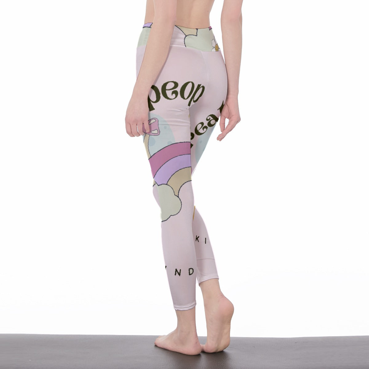 All-Over Print Women's High Waist Leggings | Side Stitch Closure