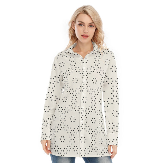 All-Over Print Women's Long Shirt