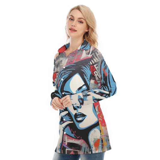 All-Over Print Women's Long Shirt