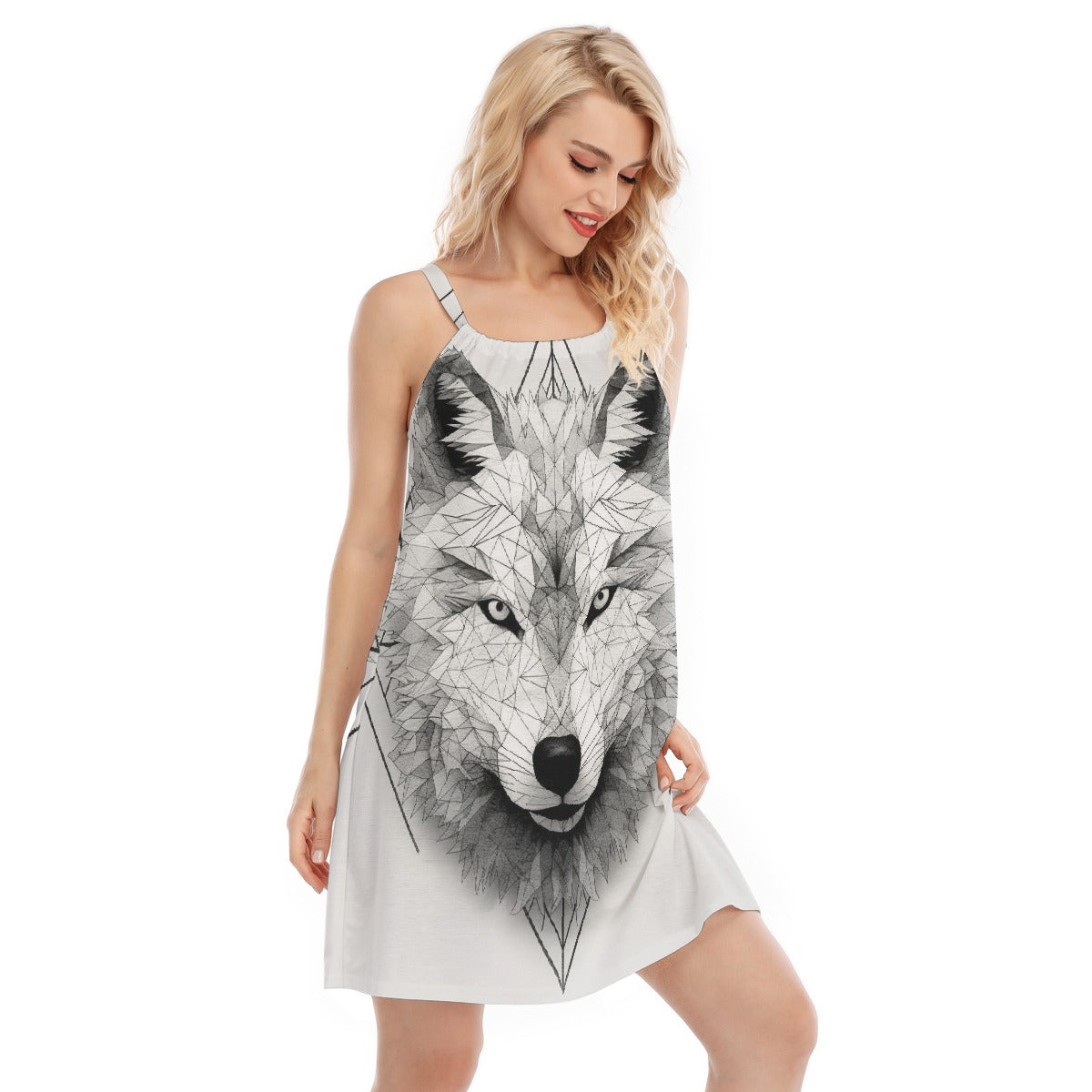 All-Over Print Women's O-neck Cami Dress