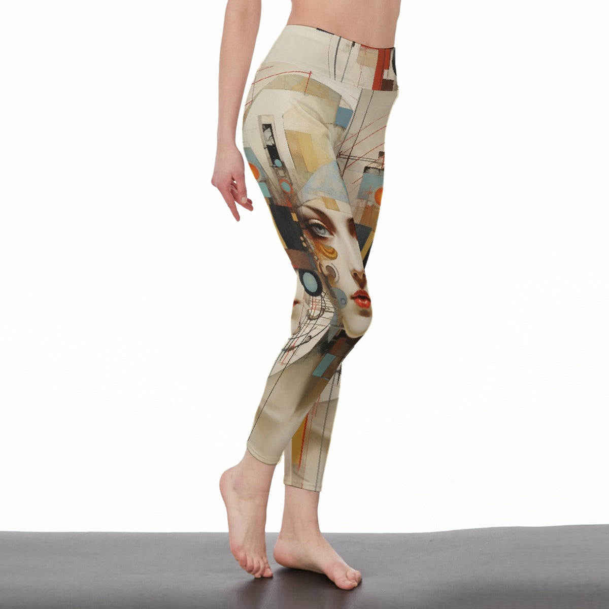 All-Over Print Women's High Waist Leggings | Side Stitch Closure