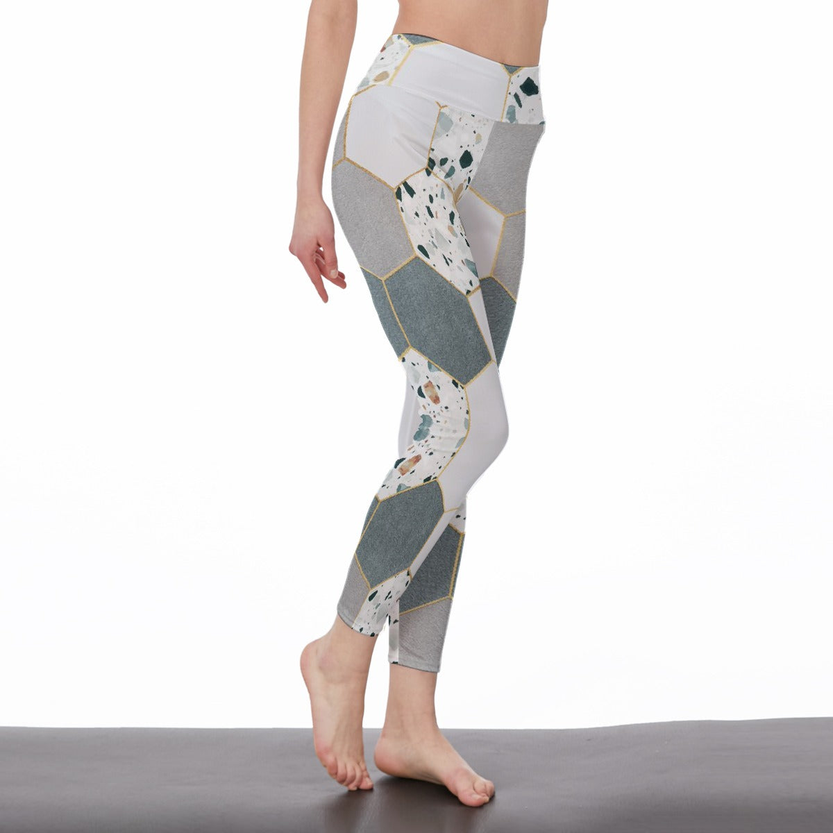 All-Over Print Women's High Waist Leggings | Side Stitch Closure