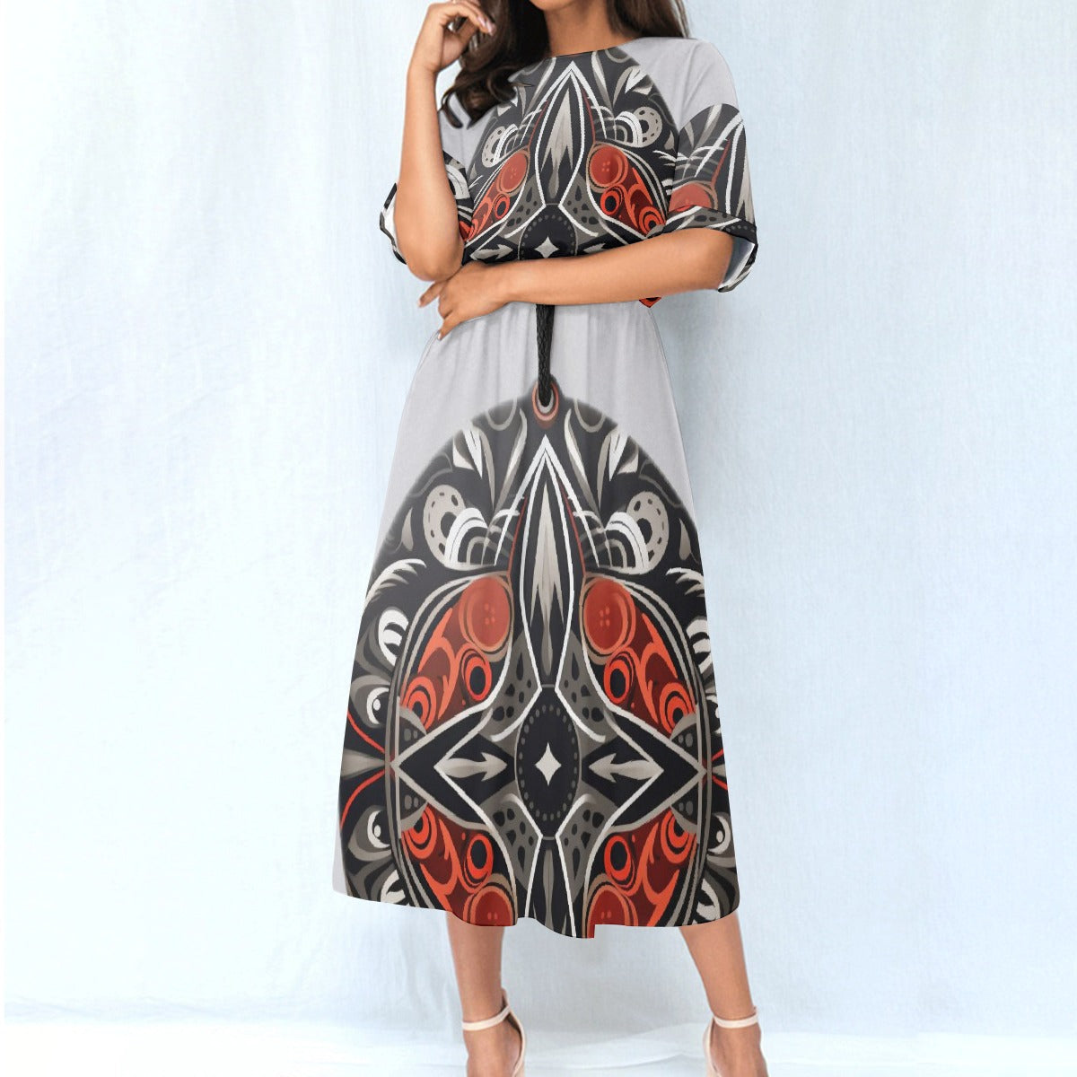 All-Over Print Women's Elastic Waist Dress