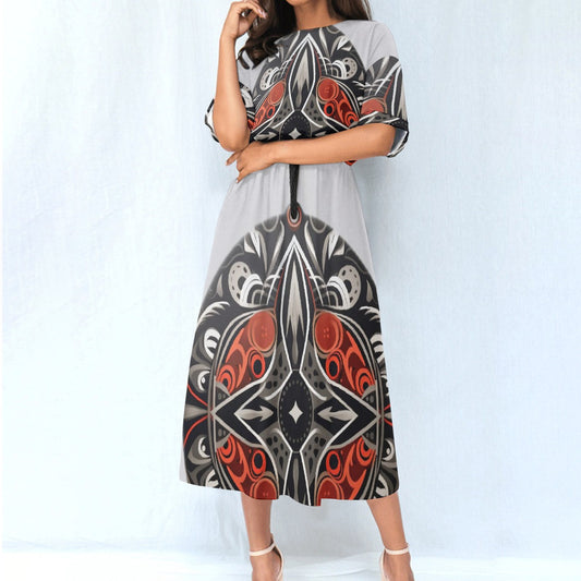 All-Over Print Women's Elastic Waist Dress