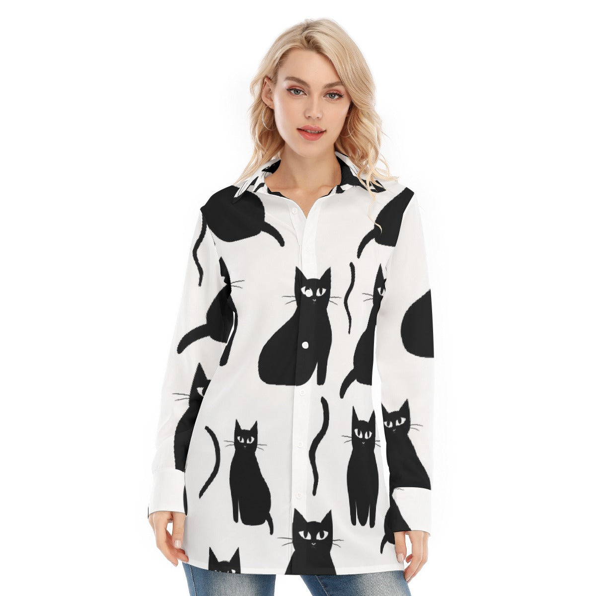 All-Over Print Women's Long Shirt