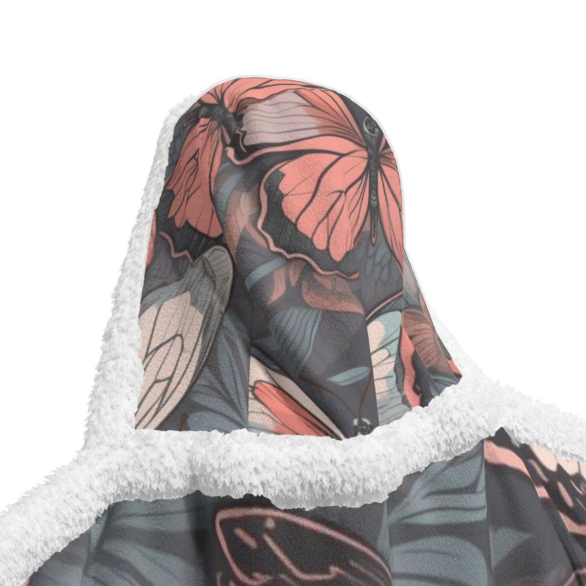 All-Over Print Unisex Wearable Hooded Blanket