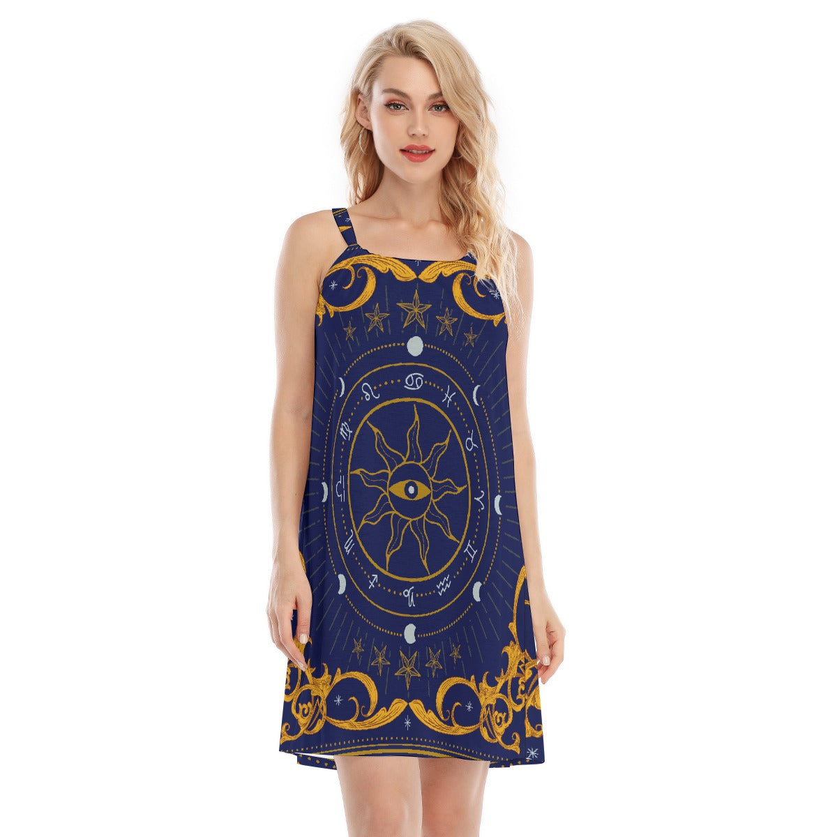 All-Over Print Women's O-neck Cami Dress