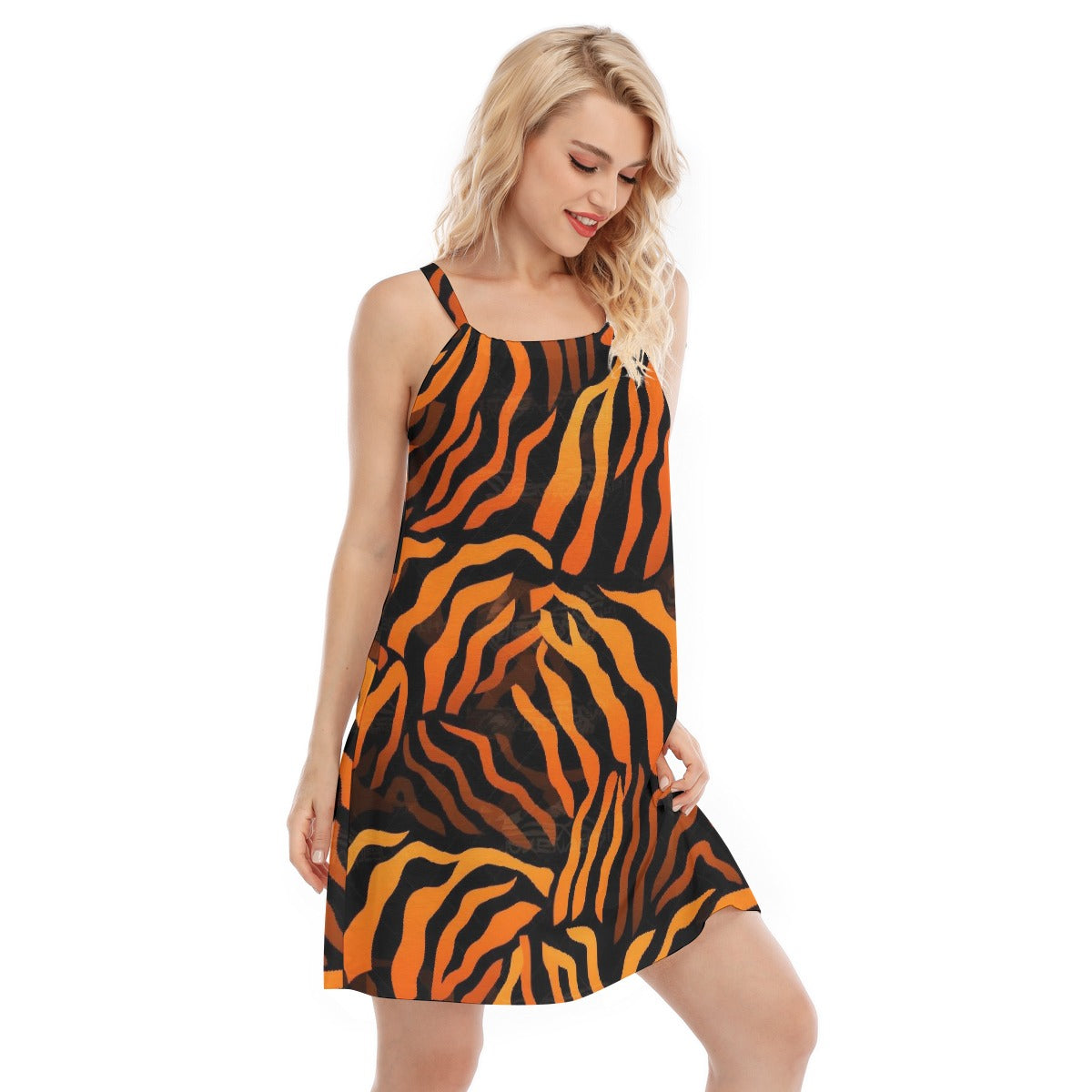 All-Over Print Women's O-neck Cami Dress