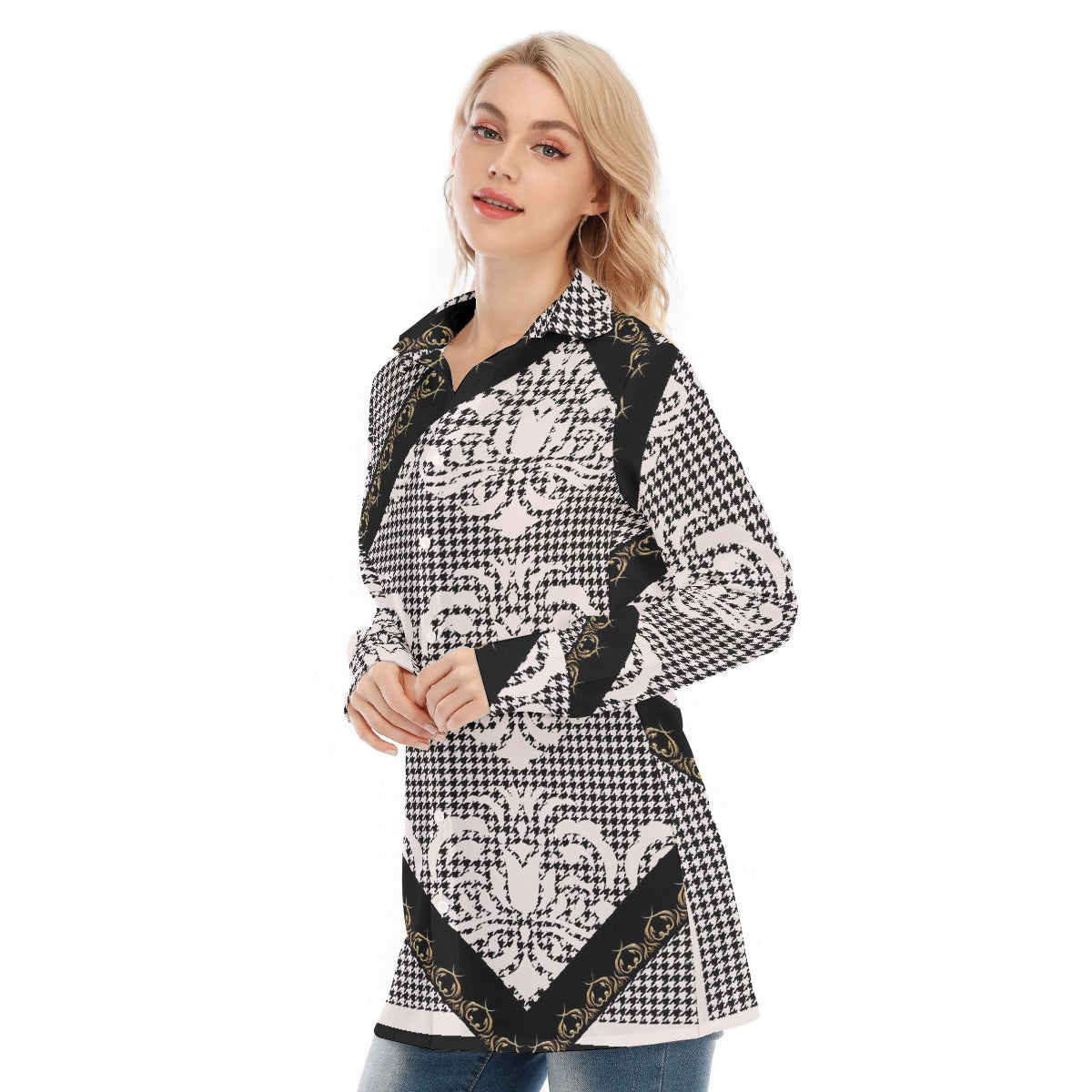 All-Over Print Women's Long Shirt