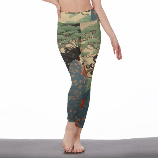 All-Over Print Women's High Waist Leggings | Side Stitch Closure