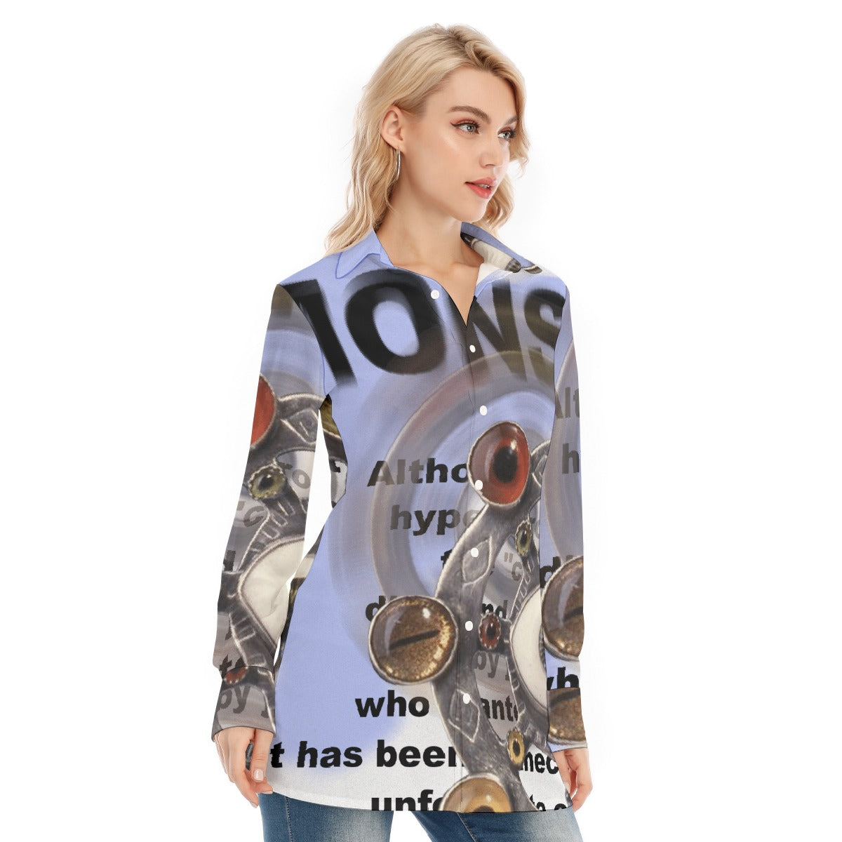 All-Over Print Women's Long Shirt