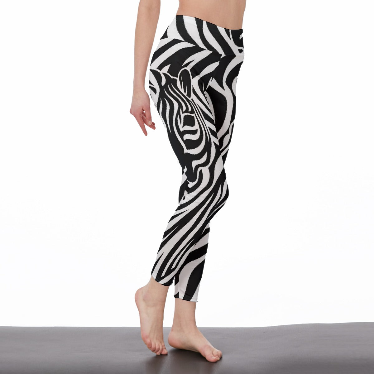 All-Over Print Women's High Waist Leggings | Side Stitch Closure