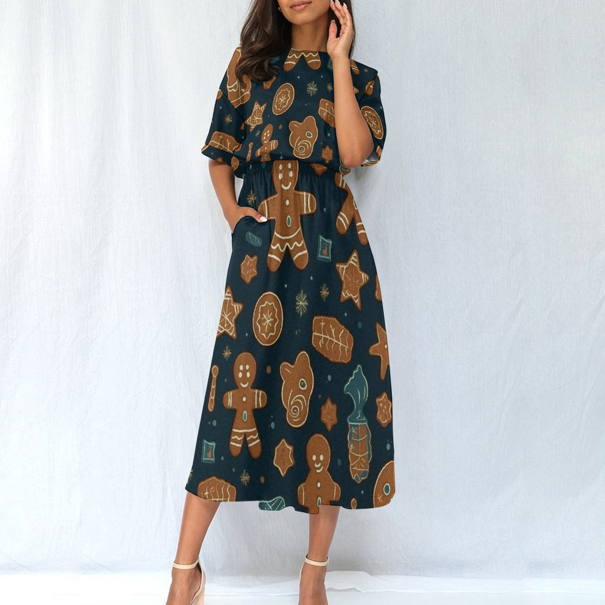 All-Over Print Women's Elastic Waist Dress