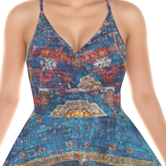 All-Over Print Women‘s Cross Cami Dress