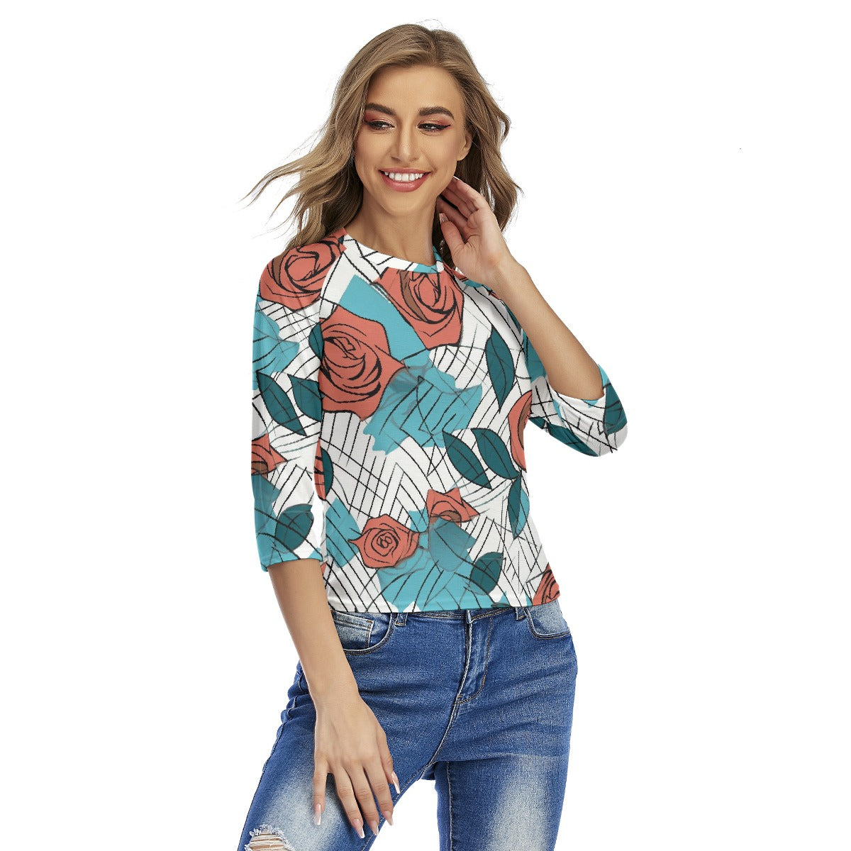 All-Over Print Women's Raglan Sleeves T-shirts