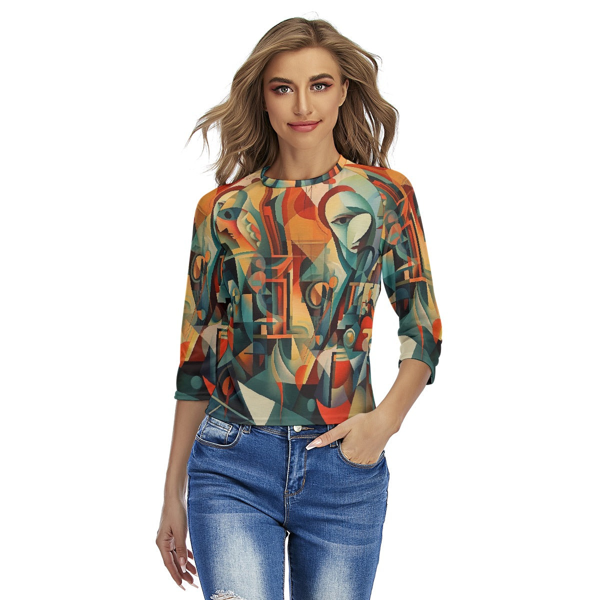 All-Over Print Women's Raglan Sleeves T-shirts