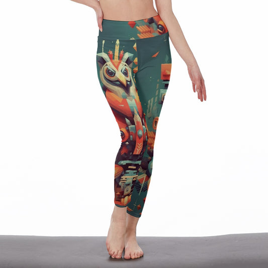 All-Over Print Women's High Waist Leggings | Side Stitch Closure