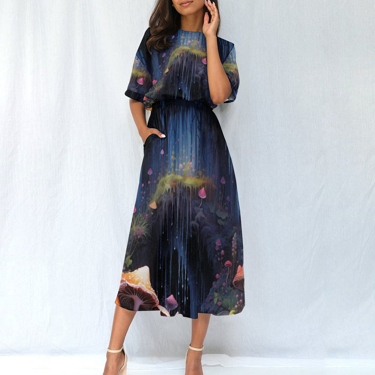 All-Over Print Women's Elastic Waist Dress