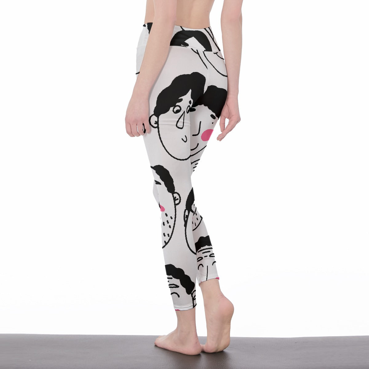 All-Over Print Women's High Waist Leggings | Side Stitch Closure