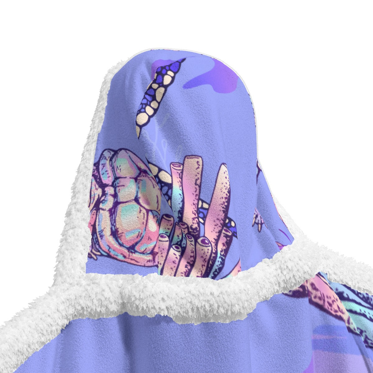 All-Over Print Unisex Wearable Hooded Blanket