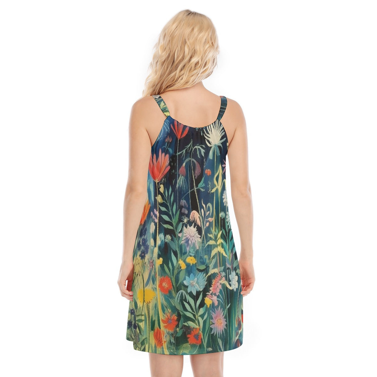 All-Over Print Women's O-neck Cami Dress