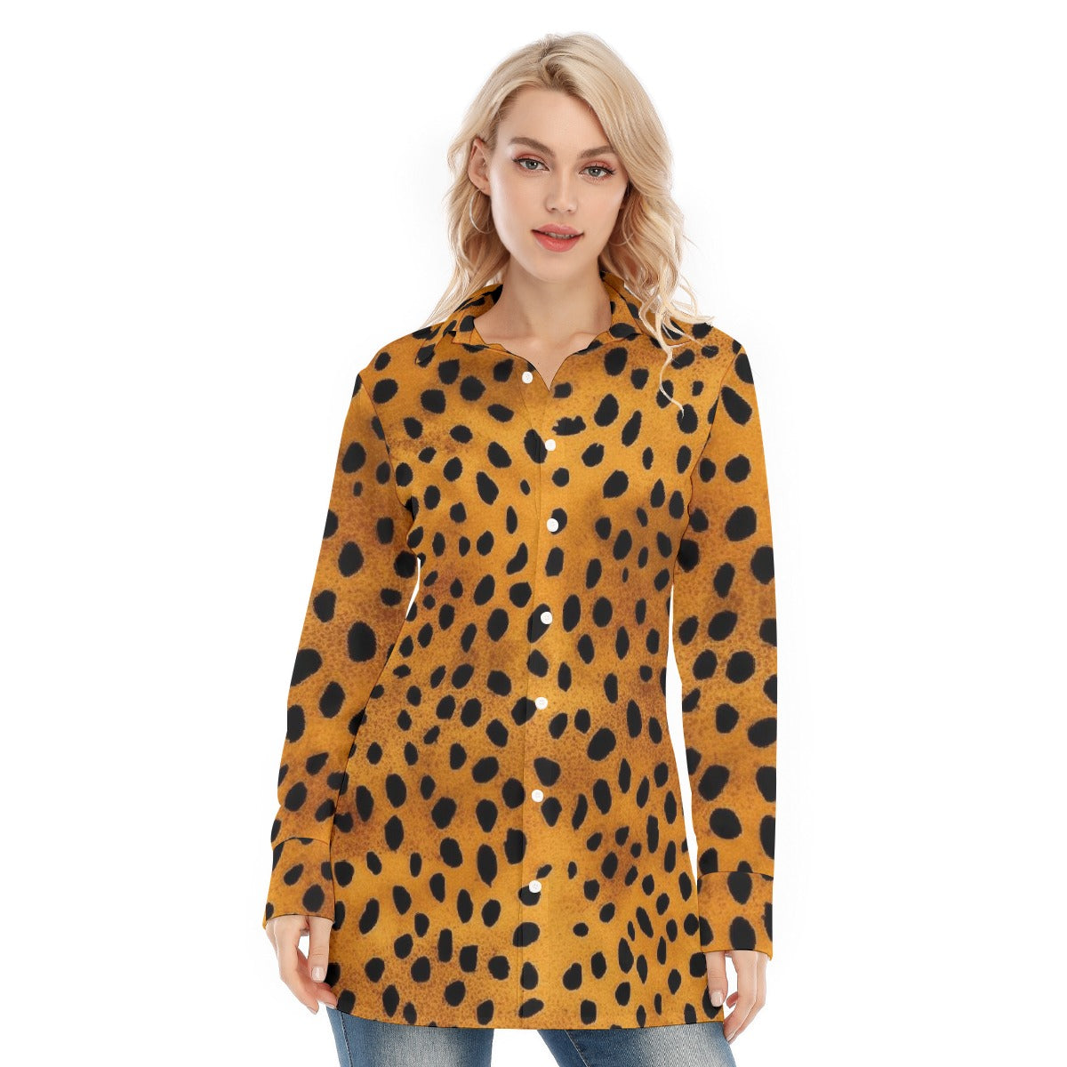 All-Over Print Women's Long Shirt