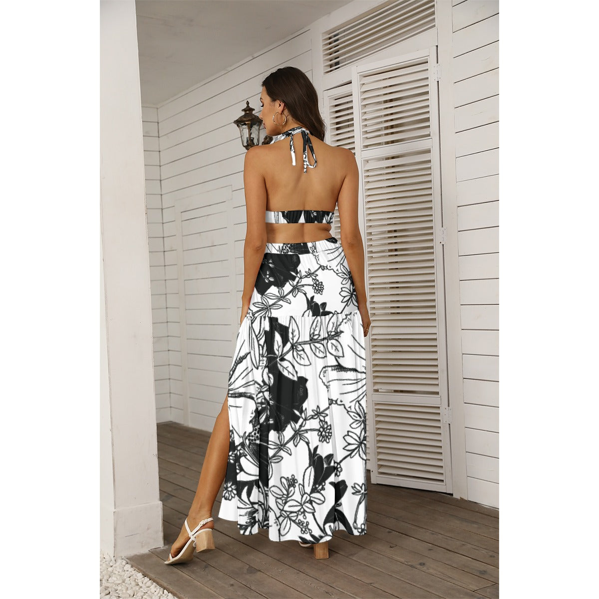 All-Over Print Women's Tie Back Wrap Dress