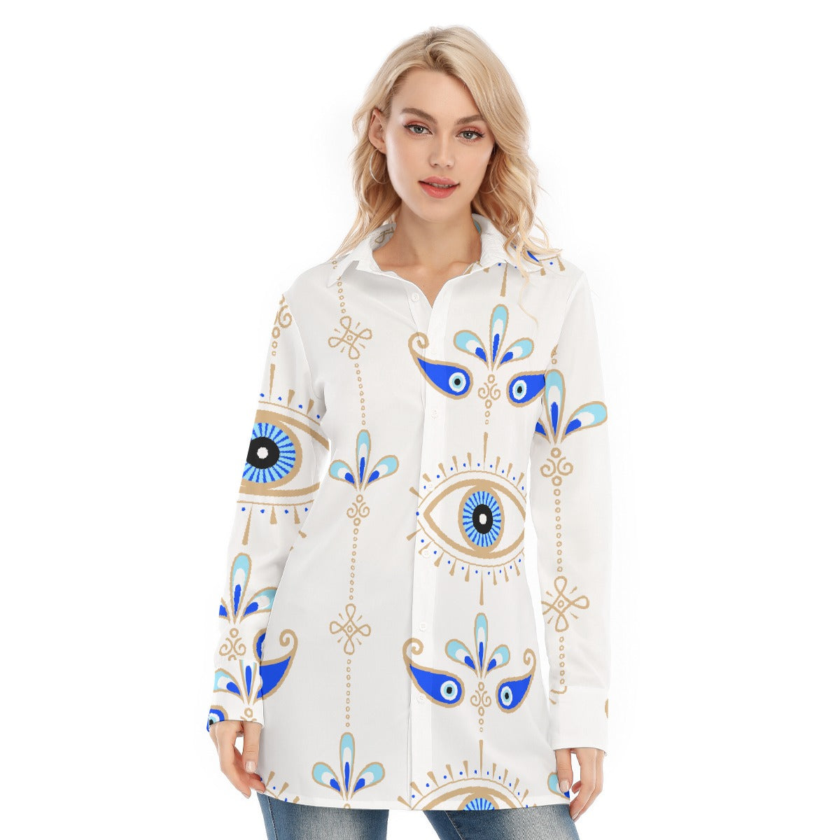 All-Over Print Women's Long Shirt