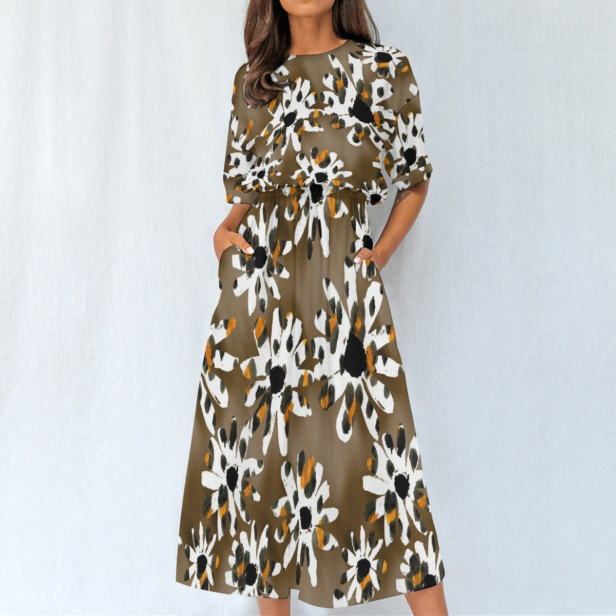 All-Over Print Women's Elastic Waist Dress